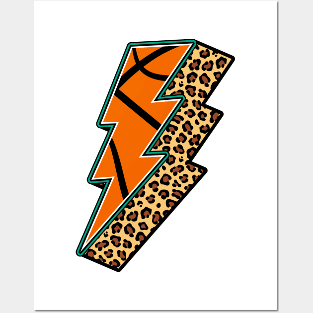 Basketball lightening leopard Wall Art by Karley’s Custom Creations